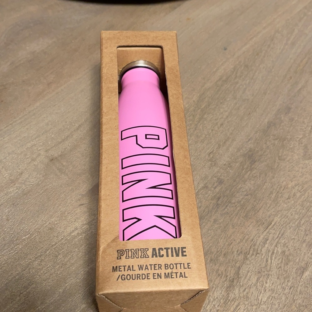 NWT PINK Victoria’s Secret Metal Water Bottle